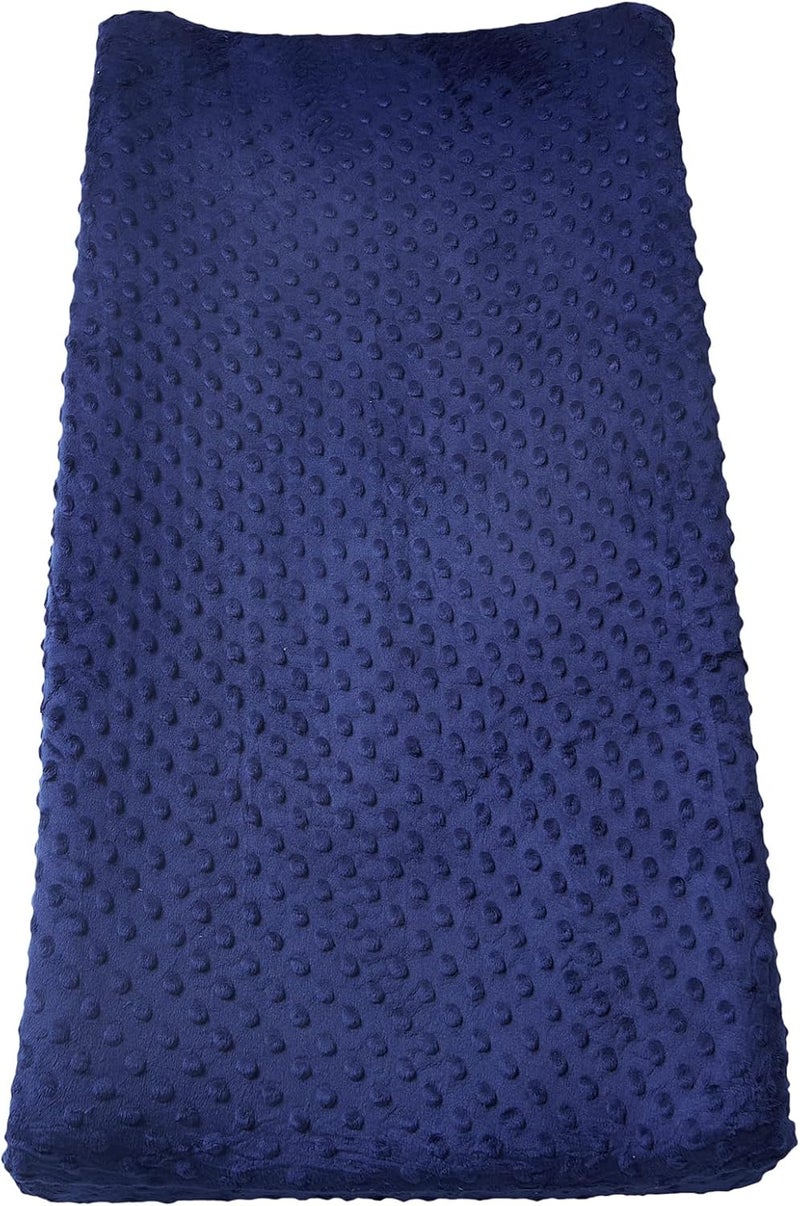 DONOMILO Changing Pad Cover Super Soft Dots Skin-Friendly Breathable Wipeable Changing Table Sheets for Baby Boy and Baby Girl (Estate Blue) - Image 1